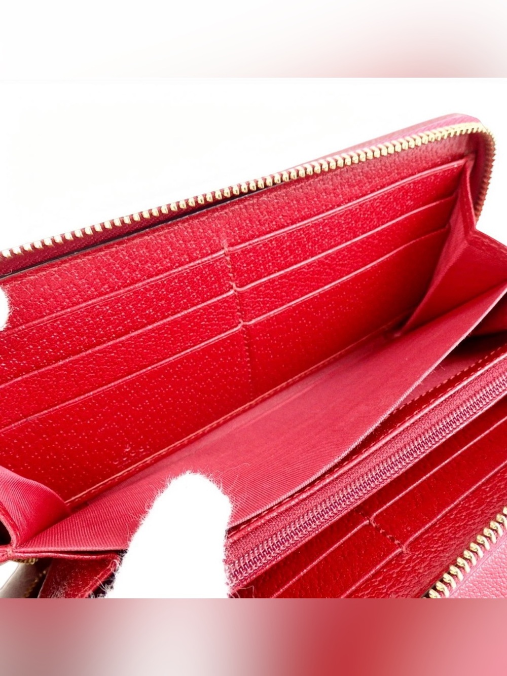 GUCCI Sylvie Stripe Signature Zip Around Wallet 😍❤️🔥 - Picture 12 of 16